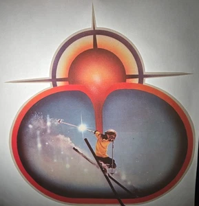 Skier Skiing Snow 1980s Vintage Heat Transfer Iron On Original - Picture 1 of 3