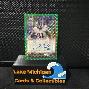 2024 Topps Cromo - Autógrafos Justin Tuck #BA-JTU Refractor Geométrico Verde/99 - Imagen 1 de 2