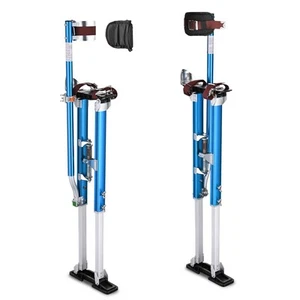 36" - 50" Aluminum Drywall Stilts Adjustable for Painting Painter Taping Blue - Picture 1 of 11