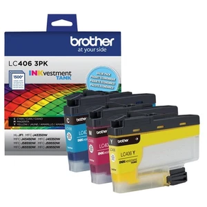 Brother LC4063PK Confezione da 3 cartucce di inchiostro giallo ciano magenta resa standard - Foto 1 di 2