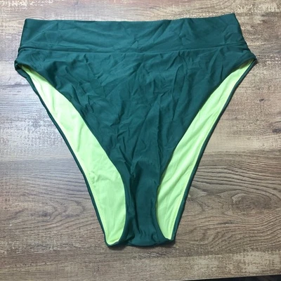 Parte inferior de natación de bikini descarado corte alto Aerie talla XXL verde nueva con etiquetas Foto 1 de 4