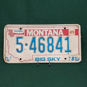 Montana Bicentennial 1976 License Plate 1980's BIG SKY STATE Unrestored #5-46841 - Picture 1 of 14