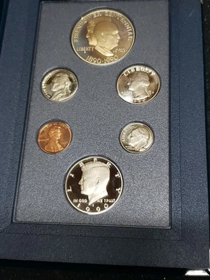 1990 Prestige Coin Set United States Silver Eisenhower Centennial Commemorative - Image 1 of 4