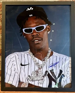NEW YORK YANKEES JAZZ CHISHOLM SIGNED AUTO 16x20 JSA FROM FRAMED WITH CHAINS - Picture 1 of 1