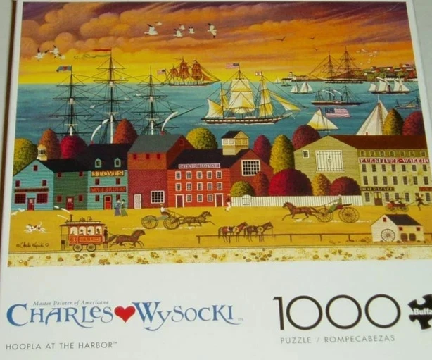 Rompecabezas 1000 piezas Charles Wysocki Hoopla At The Harbor ENVÍOS ALTOS BÚFALO Foto 1 de 1