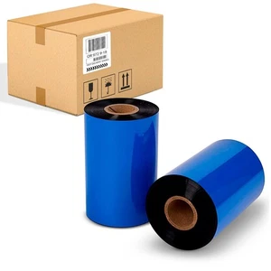 4.33" x 1345'	Thermal Transfer Ribbons Zebra  1" Core 24 Rolls Wax - Picture 1 of 5