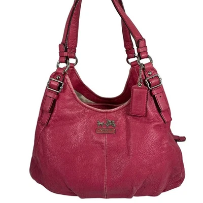 Bolso de hombro holgado COACH Madison Maggie triple compartimento Barbie rosa Foto 1 de 4
