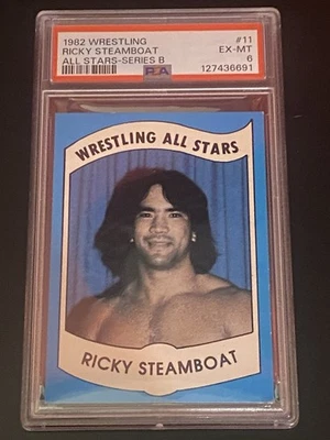 1982 Wrestling News All Stars Serie B Ricky Steamboat Rookie RC #11 PSA 6 Foto 1 de 2