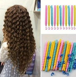 130 Curling Rod Perm Set Spa PRO Spiral Hair Magic Roller Styling Wavy Curl Clip - Picture 1 of 24