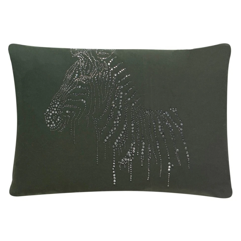 Pillow Collection Sparkling Zebra, Vert - Image 1 of 2