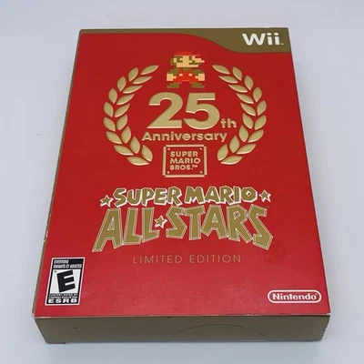 Super Mario All Stars Limited Edition Wii, 2010 - CIB w/ Manual Box & CD Tested - Image 1 of 4