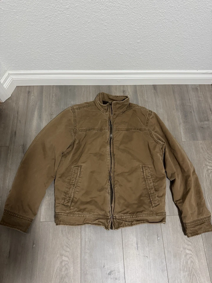 ABERCROMBIE & FITCH Men's Brown Wool Lined Heavy Weight Full Zip Field Jacket L - Image 1 of 4