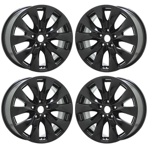 17" Subaru Legacy Gloss Black wheels rims Factory OEM set 68823 EXCHANGE - Picture 1 of 8