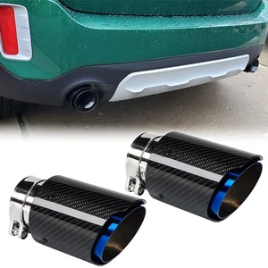 For MINI Cooper Clubman Countryman 2.5" to3.5" Muffler Exhaust Tip Carbon Fiber - Picture 1 of 18