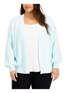 ALFANI Womens Light Blue Open Cardigan Sweater Size: S - Picture 1 of 3