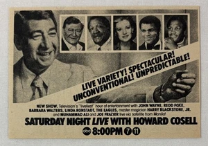 1975 ABC-TV-Anzeige ~ SATURDAY NIGHT LIVE mit Howard Cosell, Muhammad Ali - Bild 1 von 1