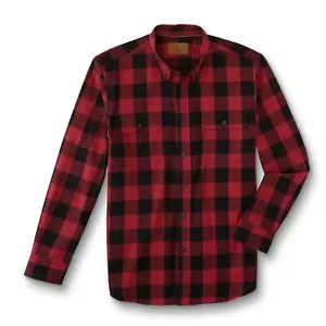 Men's Flannel Shirt Plaid Size Small Outdoor Life Biking Red - Picture 1 of 1