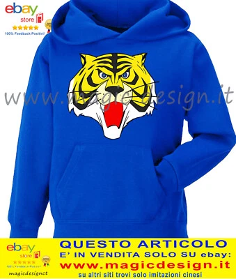 Felpa cappuccio UOMO TIGRE TIGER MASK Maschera Giappone Naoto Date tutte taglie