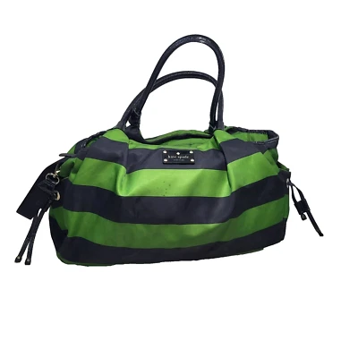 Kate Spade New York 婴儿包尿布 Stevie 绿色海军蓝 + 更换垫防水 — 第 1/4 张图片