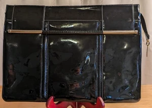 Vintage Black Patten Leather Purse by Bags By Supreme - Picture 1 of 16