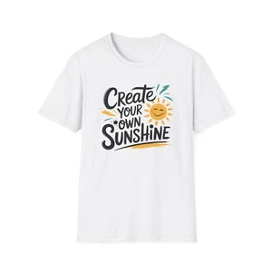 Sunshine Vibes T-Shirt, Cute Sun Graphic Tee, Happy Sun Design Shirt, Summer - Picture 1 of 5