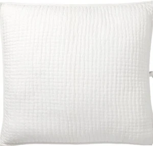 Oake 100% Cotton Tack Stitch Euro Sham White New - Picture 1 of 4