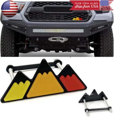 Insignia emblema rojo retro Adventure Mountain tricolores para parrilla Toyota Lexus Foto 1 de 2