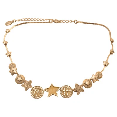 Pilgrim Silver & Yellow Stars necklace with SWAROVSKI crystals NWT Price .$16 - Image 1 of 2