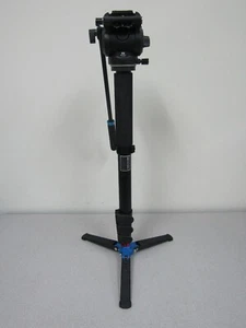 Benro A48FDS4PRO Aluminum Monopod with 3-Leg Base -- Max Load 8.8 lb (4 kg) (e) - Picture 1 of 12