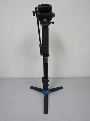 Benro A48FDS4PRO Aluminum Monopod with 3-Leg Base -- Max Load 8.8 lb (4 kg) (e) - Image 1 of 4