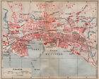 CANNES vintage town city plan de la ville. Alpes-Maritimes  1925 old map