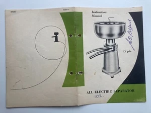 ALFA LAVAL SEPARADOR DE GRANJA TOTALMENTE ELÉCTRICO 13 galones TIPO 102 Manual de instrucciones 2 - Imagen 1 de 2