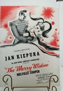 Spielzettel - Die lustige Witwe - Jan Kiepura mit Melville Cooper 1940er - Bild 1 von 4