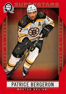 2018-19 O-Pee-Chee Coast to Coast Red #118 Patrice Bergeron - Picture 1 of 2