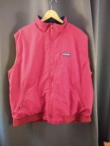 Land's End Squall Jacket Unisex Size L Red Full Zip Sleeveless Vest USA Made - Picture 1 of 5