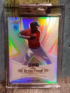 Miguel Sano 2013 Leaf Draft Retro Proof SSP refractor 3/3 hand numbered - Picture 1 of 2