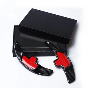2x Paleta de cambio de volante fibra de carbono negra para Benz A GLS GLE SLC SL CLA - Imagen 1 de 12