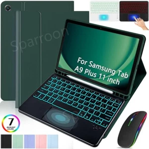 Backlit Touchpad Keyboard Case Mouse For Samsung Galaxy Tab S8 S9 S10 FE A9 Plus - Picture 1 of 59