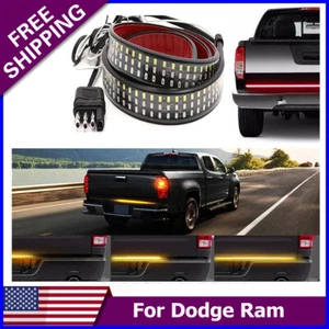 For Dodge Ram 1500 2500 6-Functions 60'' LED Truck Strip Rear Tailgate Light Bar - Picture 1 of 11