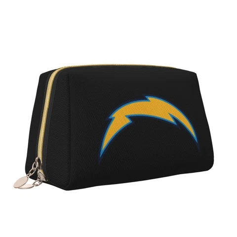 San Diego Chargers Portable Cosmetic Bag Leather Makeup Bag Mini Storage Bag Cover