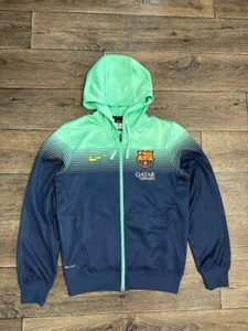 Vintage Nike dri-fit FCB Barcelona hoodie jacket zip men Qatar airways small - Picture 1 of 13
