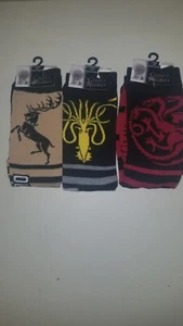 Game Of Thrones HBO Officially Licensed Crew Socks Gift Pack Of 3 Pair - Picture 1 of 8