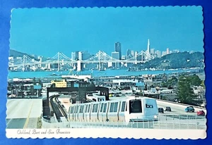 Postcard 70s 80s Bart Bay Bridge San Francisco CA (26837-D) Old Cars - Picture 1 of 2