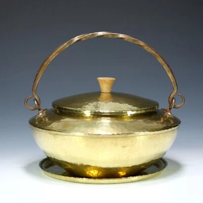 Großer Kessel und Messingtablett Emil FUNK KG Gildenhall NEURUPPIN Mitte 20. Jh. - Bild 1 von 4