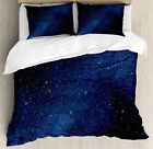 Night Duvet Cover Set with Pillow Shams Space of Billion Stars Print
