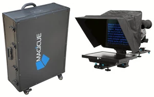 Draco Broadcast Magicue Studio 19 Inch Teleprompter Kit w/ Wheeled Flight Case - Picture 1 of 11