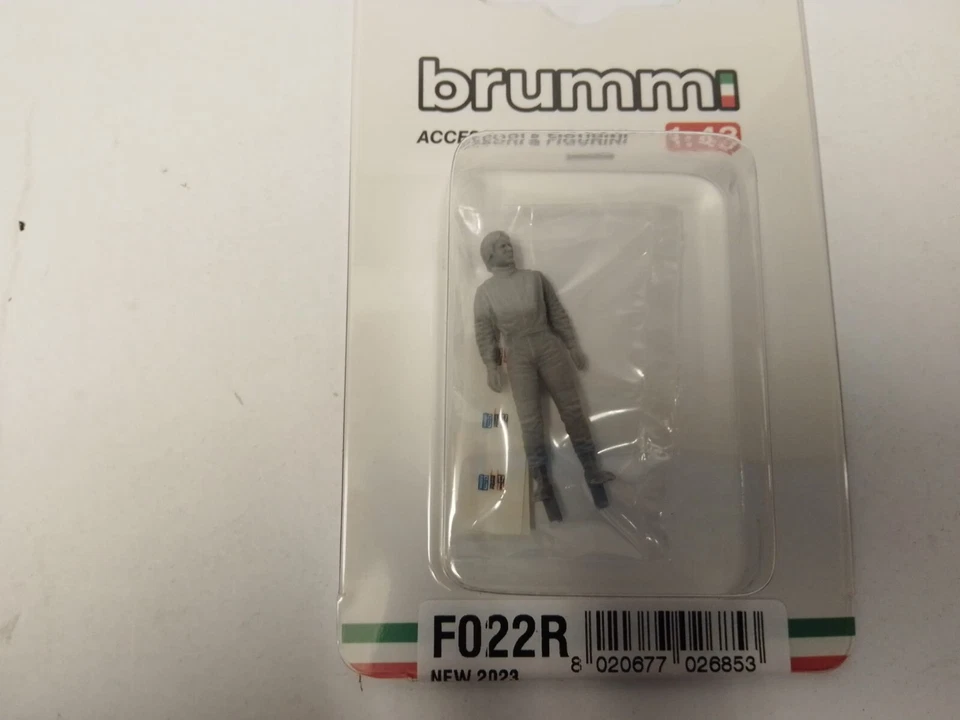 Brumm F1 Gilles Villeneuve kit GP 1981 Ferrari figurino 1/43 F022R - Immagine 1 di 1