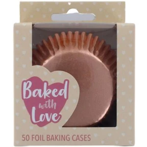 Cupcake Cases Muffin Bun Fairy Cake Baking Cups BWL FOIL ROSE GOLD 50mm 50 - Picture 1 of 1