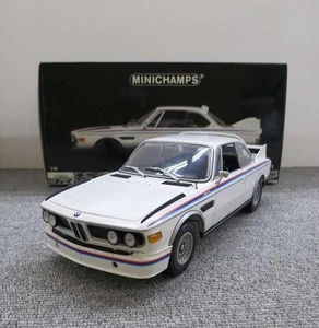 MINICHAMPS BMW 3.0 CSL 1/18 with Spoiler Set White Miniature Car - Picture 1 of 12