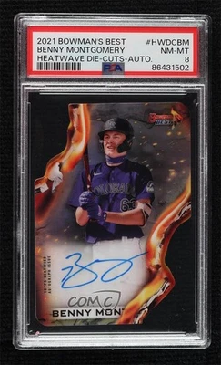 2021 Bowman's Best Heatwave Die-Cut /150 Benny Montgomery #HWDC-BM PSA 8 Auto - Image 1 of 2